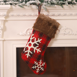 Happyshopping - Calzini a quadri natalizi,stile fiocco di neve - stile fiocco di neve en oferta