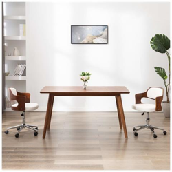 Sedie Da Pranzo Girevoli 2 Pz Bianche Legno Curvo E Similpelle precio
