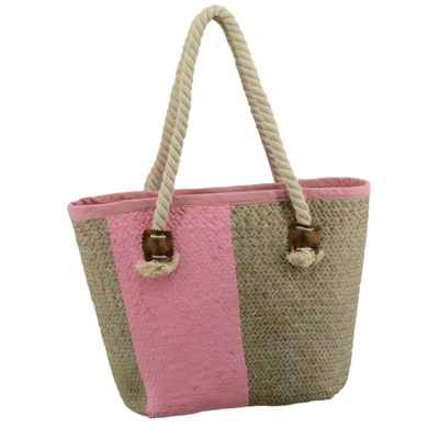 Borsa paglia africa rosa