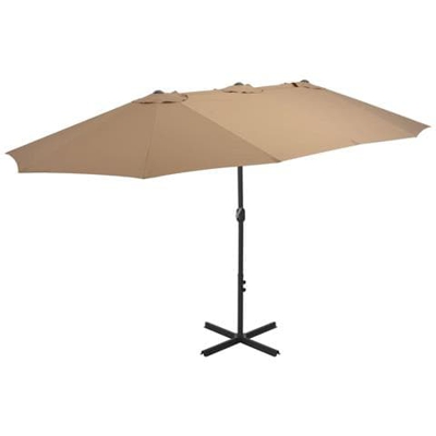 Ombrellone Da Esterni Palo In Alluminio 460x270cm Grigio Talpa