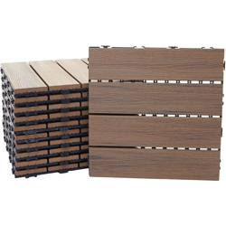 Piastrelle pavimentazione da esterno HWC-E20 WPC 1mq 11 pezzi 30x30cm marrone características