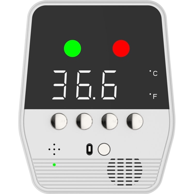 Happyshopping - Termometro a infrarossi del tester della temperatura corporea della trasmissione vocale intelligente senza contatto