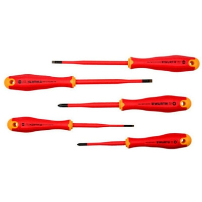 Cacciaviti Elettricista Isolati Professionali Sottili Kit 5pz 0613615005 wurth