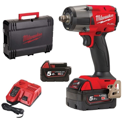 Milwaukee - M18 FMTIW2F12-502X - AVVITATORE AD IMPULSI A MEDIA COPPIA M18 FUEL COMPATTO CON 2 BATTERIE 5,0Ah E CARICABATTERIE