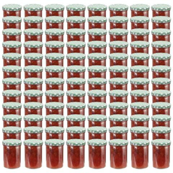 Vasi Marmellata In Vetro Coperchio Bianco E Verde 96 Pz 400 Ml características