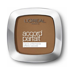 L'oreal - L'Oréal Paris MakeUp Cipria Uniformante Accord Parfait, Cipria in Polvere Uniformante e Fissante, 10D Doré Foncé, Confezione da 1 en oferta