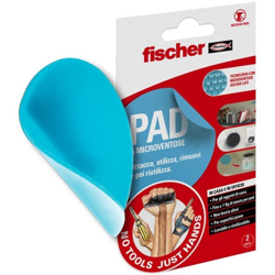 Fischer PAD MICROVENTOSE Tondo NTJH, 2 Pezzi, Ideale per Attaccare Tablet, Smartphone, Riutilizzabile e Staccabile, non Lascia Residui, Adatto sia al características