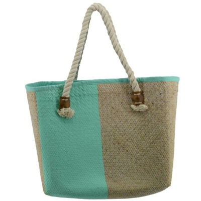 Borsa paglia africa verde acqua