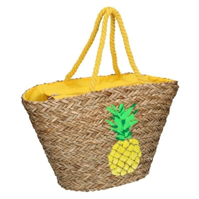 Borsa paglia con ananas