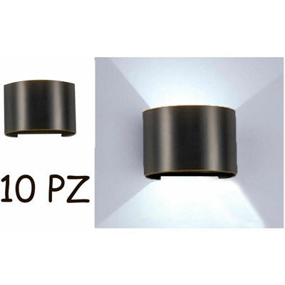 Driwei - 10PZ applique LED da parete moderno nero luce fredda angolazione regolabile FD-9
