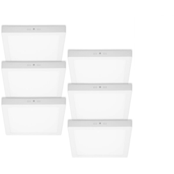 6 x Plafoniera a LED 24W AC 220-240 V 1814 Lumen 300 x 300 mm IP53 LED Pannello Bianco Neutro 4000K Quadrato Faretto da Incasso Pannello LED Quadrato características