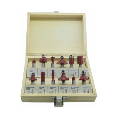 Set kit 12pz punte frese coniche allargafori 8mm legno pantografo fresatrice