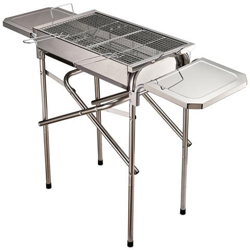 Barbecue A Carbonella Bbq Grill Con Piano D’appoggio In Acciaio Inox características