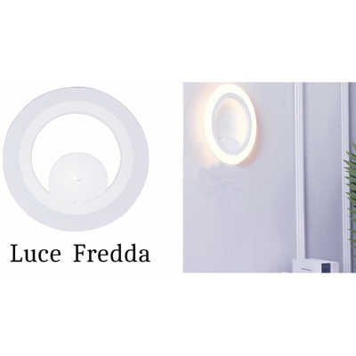 Driwei - Applique LED interno rotondo lampada parete bianco moderno luce fredda BD-018