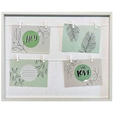 Nielsen Collage 4 Mollette 4x18x13cm in Legno Bianco/Bianco
