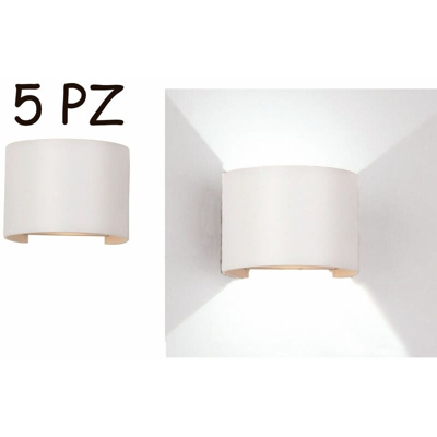Driwei - 5PZ Applique LED parete moderno bianco luce naturale angolazione regolabile FD-9