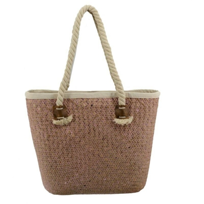 Borsa paglia africa rosa
