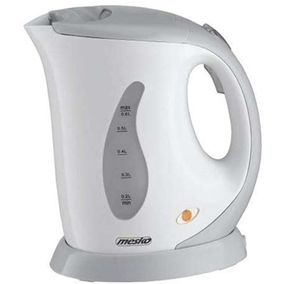 Bollitore Elettrico 0,6Lt 760W Acqua Calda Cordless con Indicatore Livello Bianc