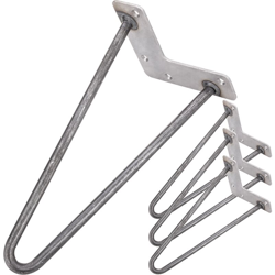 Piedi per tavolo e mobili stile vintage Piedi in acciaio 2 pali 30 cm 4-pack - Primematik características