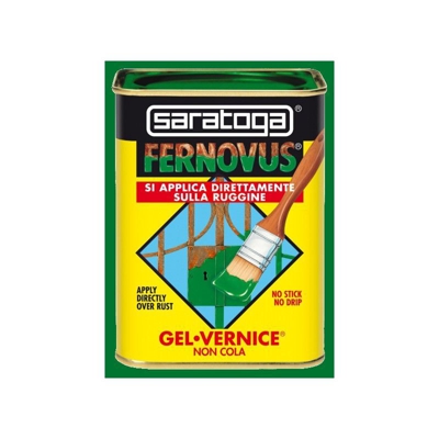 Vernice Antiruggine in Gel Fernovus, Satinato Saratoga 750ml - Verde Satinato