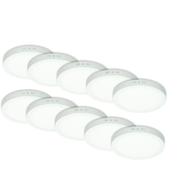 10 x Pannello LED 18W Faretto da Incasso + Trasformatore CA 220-240 V 1121 lumen ?220 mm Rotondo Angolo di emissione 160? IP53 Bianco Caldo 3000K características