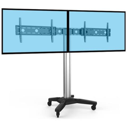 030-5004 Carrello Mobile Doppio Monitor / tv 37''''-70'''', Ideale Per Videoconferenza. Altezza Regolabile Fino A 160 Cm. en oferta