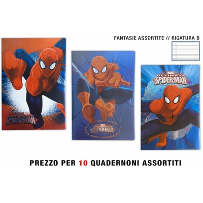 Quadernone A4 Gold Maxi 10 Pz. Spiderman Rig.B