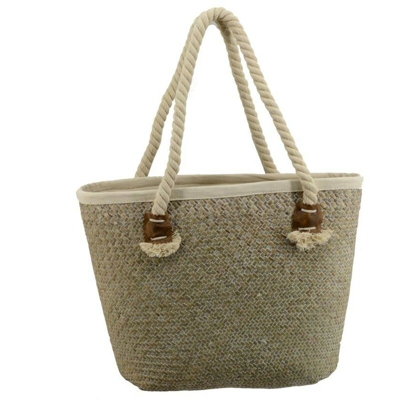 Borsa paglia africa crema sfumato