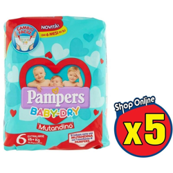 5 Pampers Baby Dry Mutandino 6 Extra Large Xl características