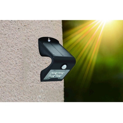 DIO-Solar 2W-B Lampada solare da parete per esterno con rilevatore di movimento 2 W Bianco caldo, Bianco neutro - Diodor