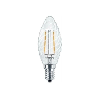 LAMPADINA LED CANDELA TORTIGLIONE FILAMENTO 2,3W ATTACCO E14 LUCE CALDA PHILEDTOR25E14 - Philips
