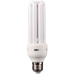 Lampadina tre tubi basso consumo risparmio energetico E27 18 WATT LUCE GIALLA 2700K en oferta