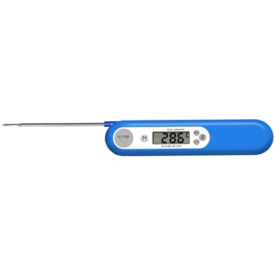 Termometro elettronico per alimenti, sonda di temperatura per alimenti, termometro pieghevole a sonda,blu - blu