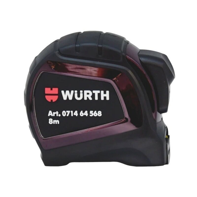 Flessometro tascabile lunghezza 8 mt con larghezza nastro 25 mm 071464568 wurth