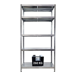 Grima - SCAFFALE IN METALLO MACISTE 100 X 40 X 195 H 5 PIANI KG 260 SENZA BULLONI en oferta