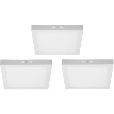 3 x Plafoniera a LED 24W AC 220-240 V 1814 Lumen 300 x 300 mm IP53 LED Pannello Bianco Neutro 4000K Quadrato Faretto da Incasso Pannello LED Quadrato