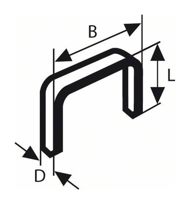 Bosch - Graffette filo fine tp 53 11,4x0,74x6