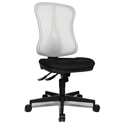 Head Point Sy Sedia Girevole Dal Ufficio, Poliestere, Bianco / Nero, 70 X 47 X 113 Centimetri