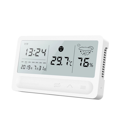 Termometro digitale e igrometro a grande schermo Termometro con calendario perpetuo