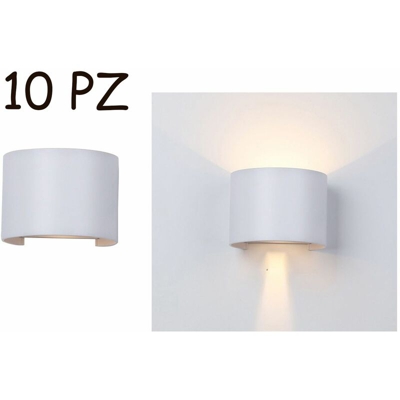 10PZ Applique LED da parete moderno bianco luce calda angolazione regolabil FD-9
