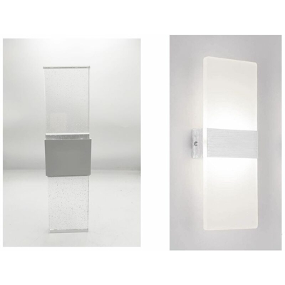 Lampada led da parete applique vetro interno 12w luce fredda moderno BD-025