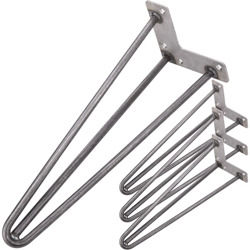 Piedi per tavolo e mobili stile vintage Piedi in acciaio 3 pali 41 cm 4-pack - Primematik características