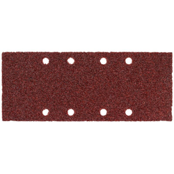 Metabo 10 fogli abrasivi 93x230 mm, P 100, legno+metallo, qualità 'Extra', forati, da fissare, per levigatrici orbitali - 624483000 características