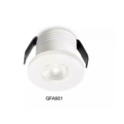 FARETTO INCASSO LED TONDO BIANCO OPACO 3W 3000K LUCE CALDA GFA901C - G.e.a.luce