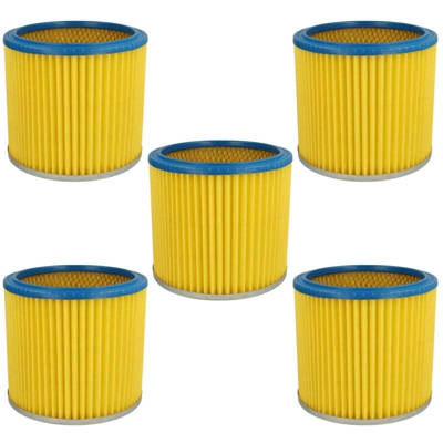 vhbw 5x filtro rotondo / filtro lamellare per aspirapolvere multiuso Aqua Vac 9121 P, 9127 P