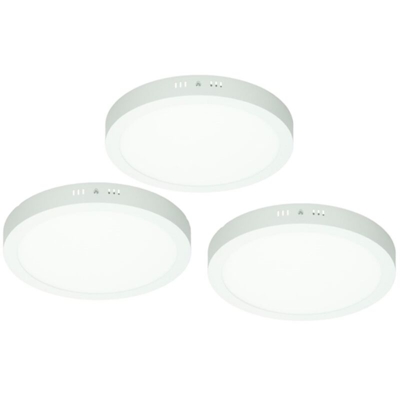 3 x Pannello LED 18W Faretto da Incasso + Trasformatore CA 220-240 V 1121 lumen ?220 mm Rotondo Angolo di emissione 160 ? IP53 Bianco Caldo 3000K