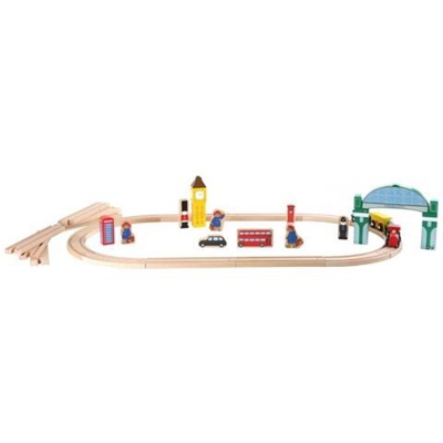 Set Con Trenino In Legno ''''orso Paddington''''