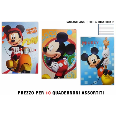 Quadernone A4 Gold Maxi 10 Pz. Mickey Rig.B