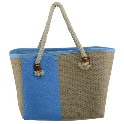 Borsa paglia africa azzurro