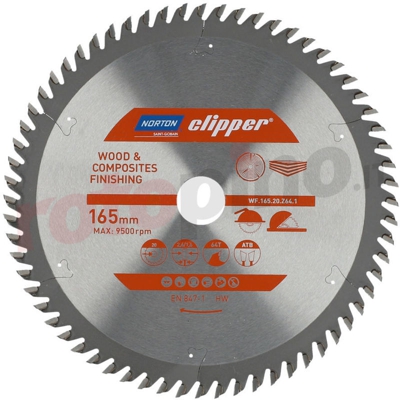 Norton - Lama per sega a grande schermo 165x20mm